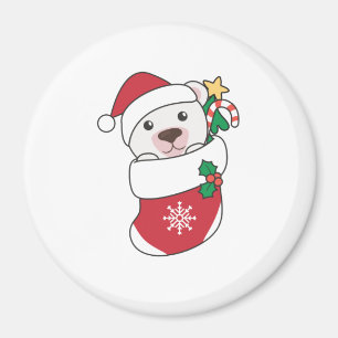 Imã Polar Bear Natal Neve Inverno Polar