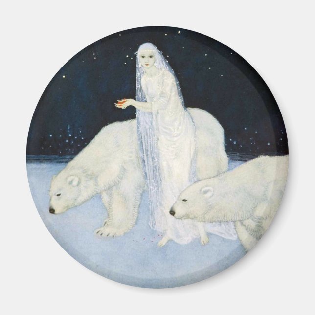 Imã Polar Bear Winter Magnet - Edmund Dulac (Frente)