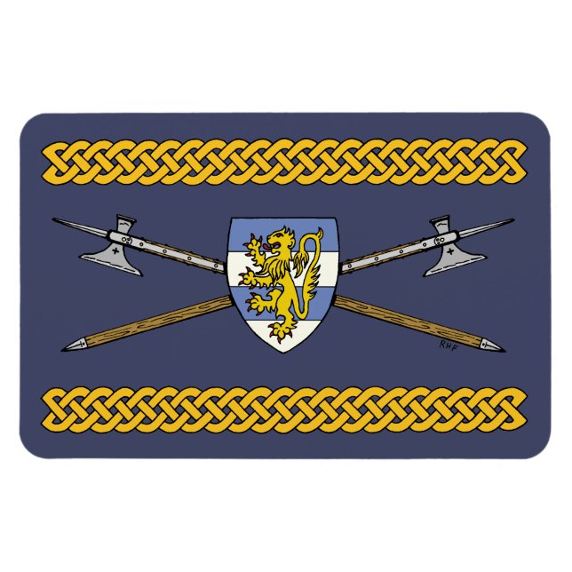 Ímã Poleaxes e blindagem medievais (Horizontal)