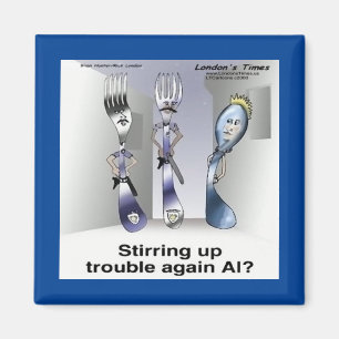 Imã Polícia de Silverware Engraçado do Rick London