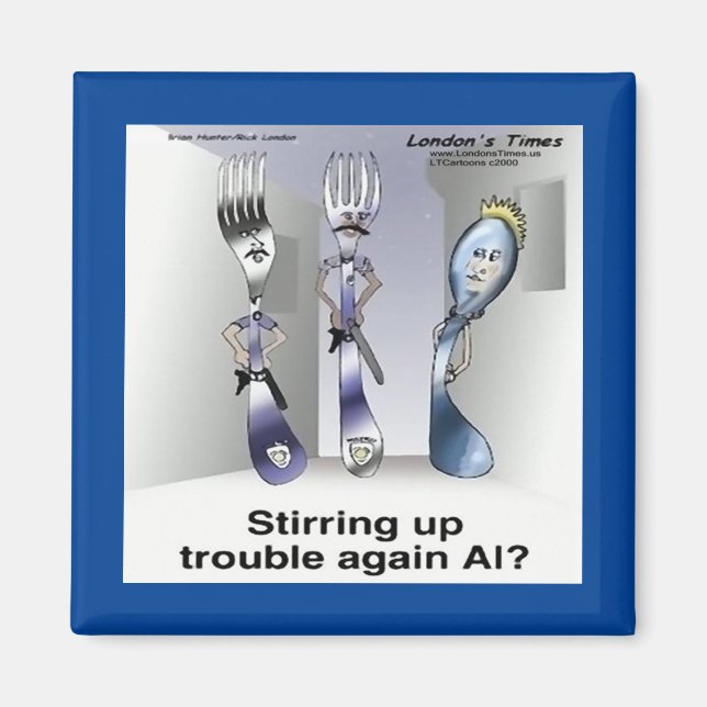 Imã Polícia de Silverware Engraçado do Rick London (Frente)