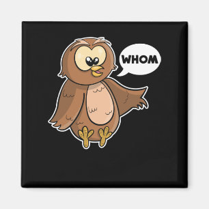 Imã Polícia Gramática Engraçada Coruja Quem Professora