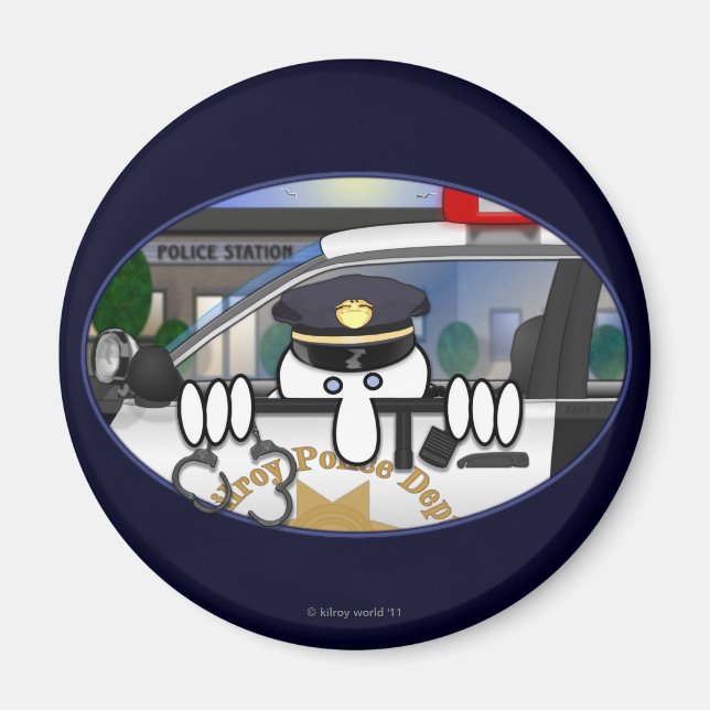 Imã Polícia Kilroy Magnet (Frente)