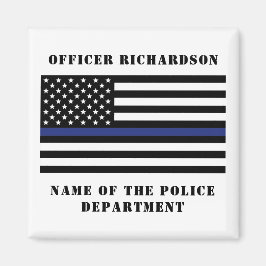 Imã Polícia Personalizada - Polícia de Linha Azul Fino