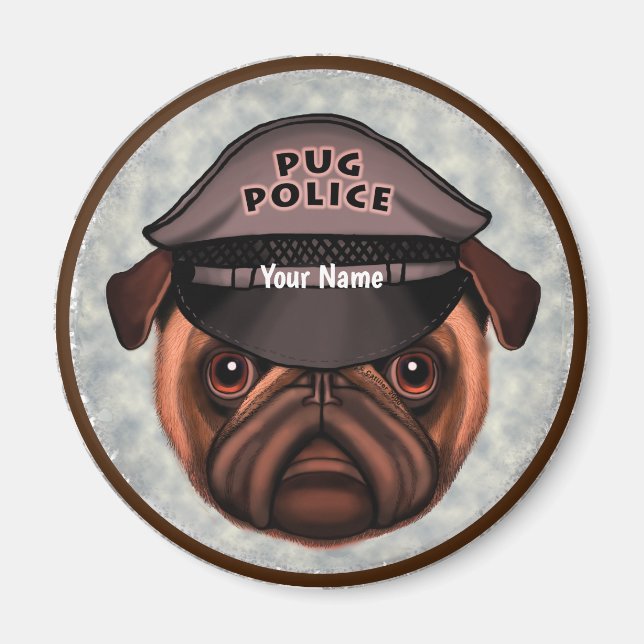 Imã Polícia Pug (Frente)