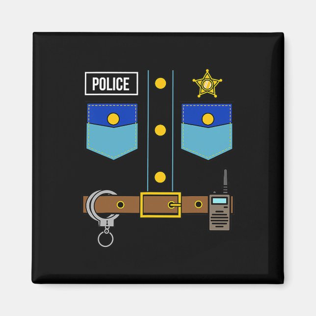 Imã Polícia Uniforme Costume Legal Fácil Polícia de Ha (Frente)