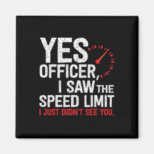 Imã Policial Speeding - Para Entusiastas De Carro, Amp