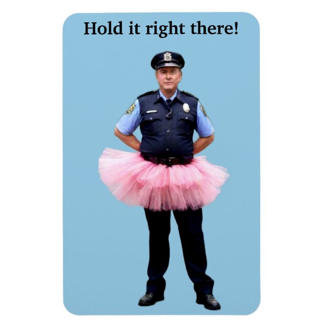 Ímã Policial Vestindo um Tutu Magnet (Vertical)