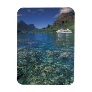Ímã Polinésia Francesa, Moorea. Baía de Cooks. Navio c