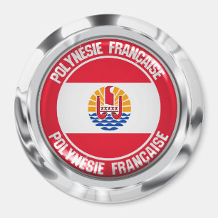 Imã Polinésia Francesa Redonda Emblem