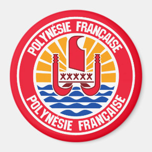 Imã Polinésia Francesa Round Emblem