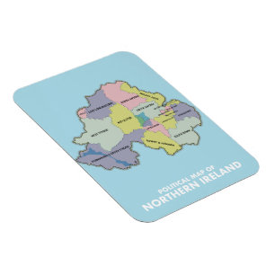 Ímã Political Map Of Northern Ireland.