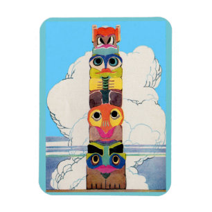 Ímã pólo de totem do 1920