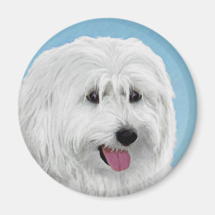 Imã Polonês Lowland Sheepdog Painting - Ar Original d