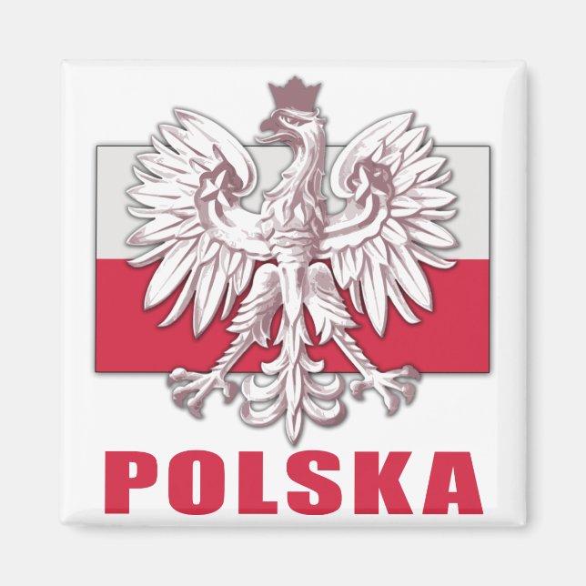 Imã Polônia Polska Casaco de Armas (Frente)