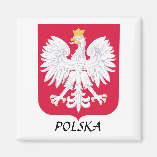Imã Polônia "Polska" Casaco de armas (Frente)