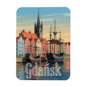 Ímã Polônia vintage de Gdansk