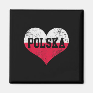 Imã Polska Heart Flag Polônia Heritage Vi