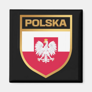 Imã Polska / Polônia Flag Shield & Emblem