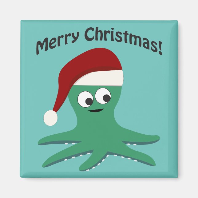Imã Polvo Feliz de Natal (Frente)