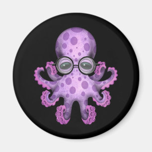 Imã Polvo roxo bonito do bebê que veste vidros no