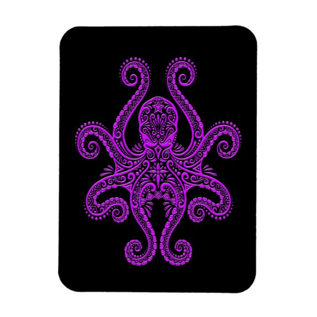 Ímã Polvo Roxo Intriciado em Preto (Vertical)
