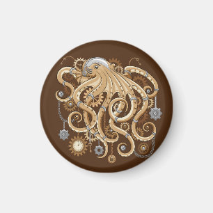 Imã Polvo Steampunk Retro Fantasia Mecânica