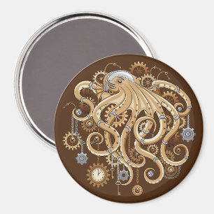 Imã Polvo Steampunk Retro Fantasia Mecânica