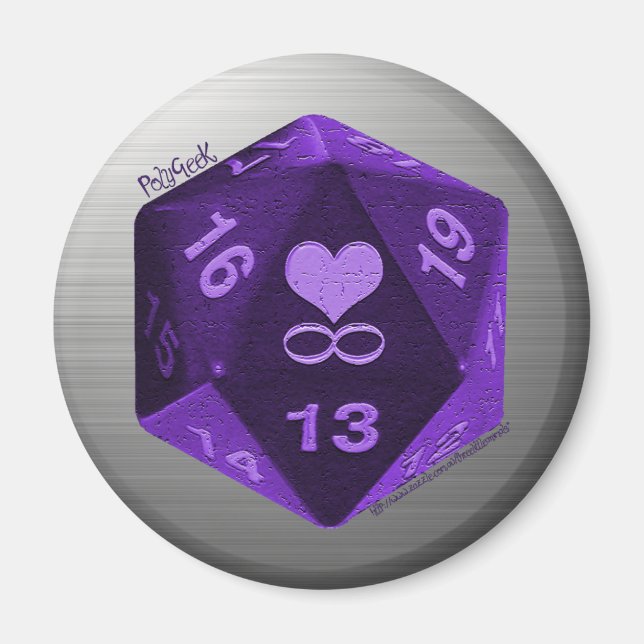Imã PolyGeek Magnet - Roxo (Frente)