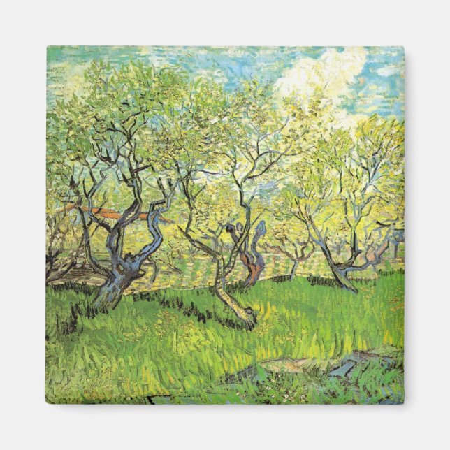 Imã Pomar em Blossom por Vincent van Gogh (Frente)