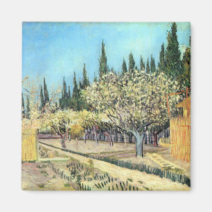 Imã Pomar em Flor, Ladeado por Ciprestes de Van Gogh