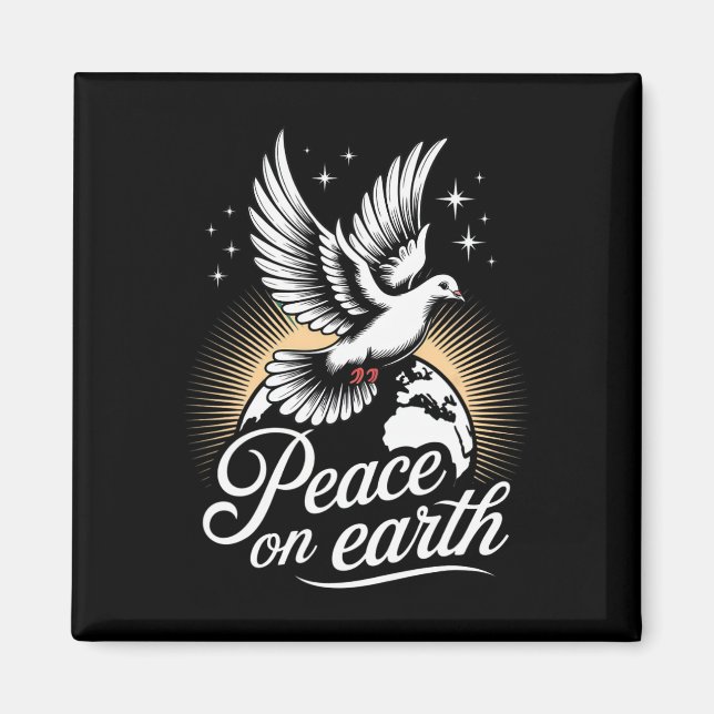 Imã Pomba da Paz na Terra e Globo Natal Pacífico (Frente)
