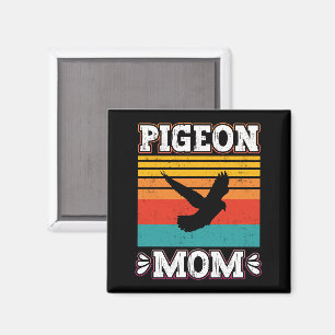 Imã Pombo Mãe Bird Fly Animal Cute Pigeon Birds Retro