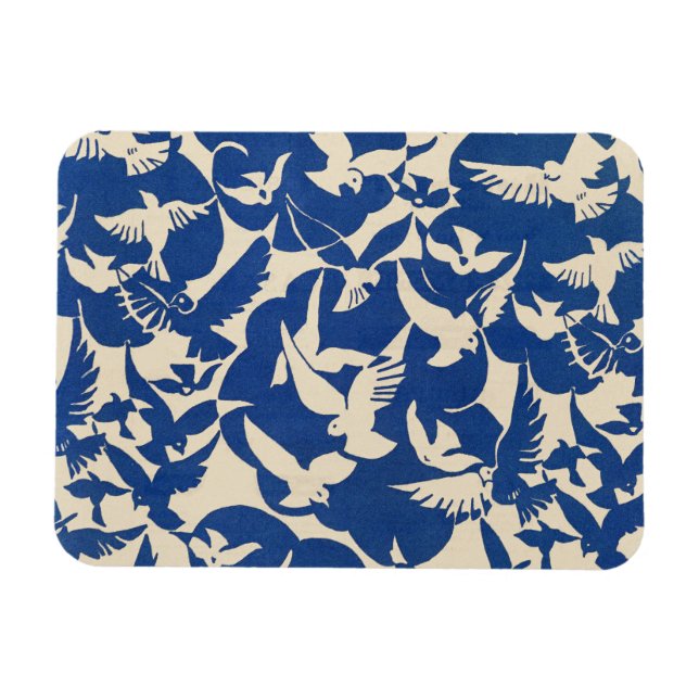 Ímã Pombos em Rijksmuseum Amsterdam, de cor branca e a (Horizontal)