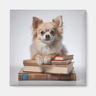 Imã Pomchi em Pilha de Livros