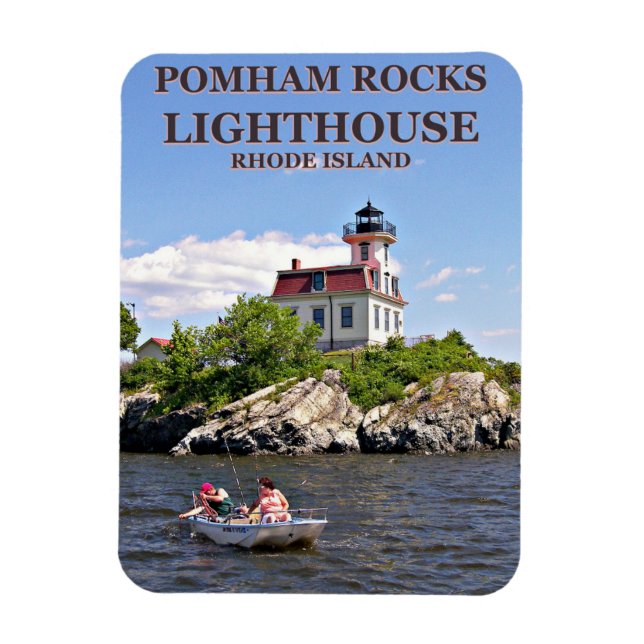 Ímã Pomham Rocks Lighthouse, Rhode Island Flexi Magnet (Vertical)