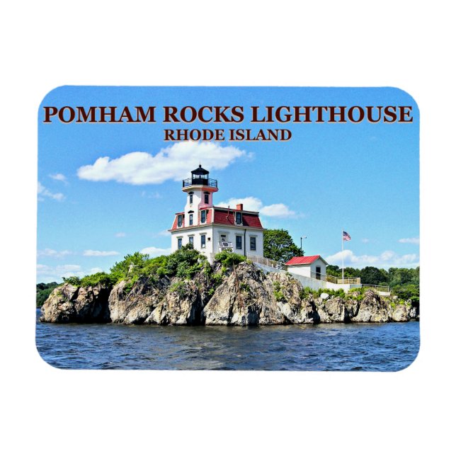 Ímã Pomham Rocks Lighthouse, Rhode Island Flexi Magnet (Horizontal)