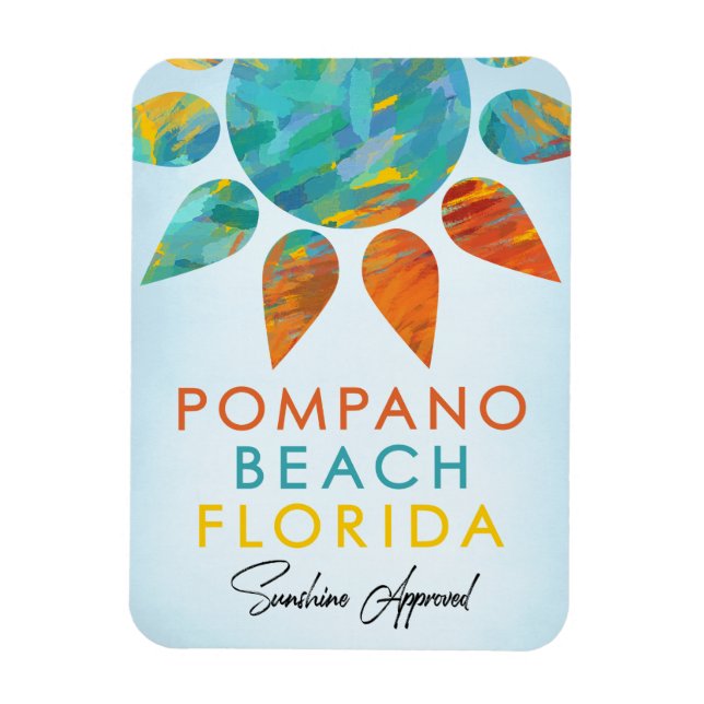Ímã Pompano Beach Florida Sunshine Viagem (Vertical)