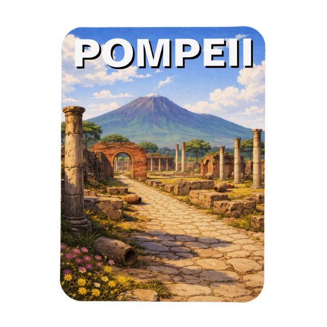 Ímã Pompeia Itália Viagem (Vertical)