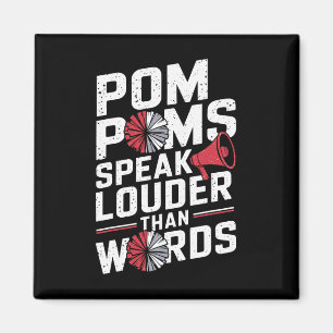 Imã Pompoms Falam Mais Alto que Palavras Cheerleading
