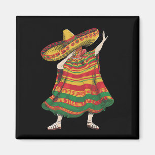 Imã Poncho Mexicano Dabbing Cinco De Mayo Festa De Par