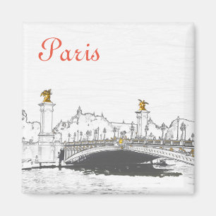 Imã Pont Alexandre III sobre o rio Sena - Paris Franç