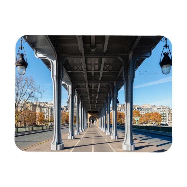 Ímã Pont de Bir-Hakeim sobre o Sena - Paris, França (Horizontal)