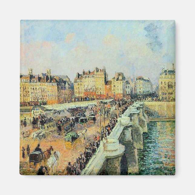 Imã Pont Neuf, Tarde, Sunlight Camille Pissarro (Frente)
