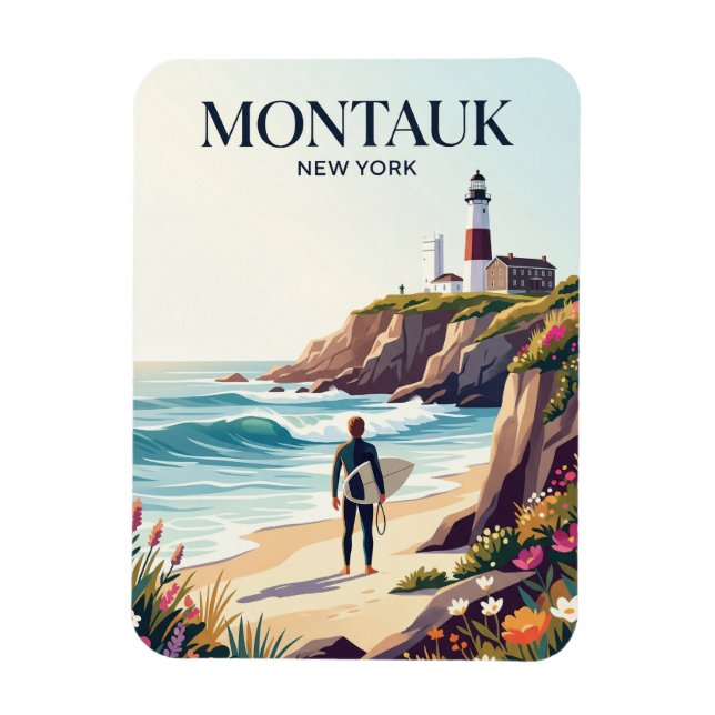 Ímã Ponta Montauk Nova York (Vertical)
