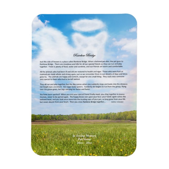 Ímã Ponte arco-íris Simpatia FEMALE Cachorro Magnet (Vertical)