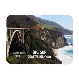 Ímã Ponte Bixby Creek, Costa Big Sur, Praia, Surf, CA