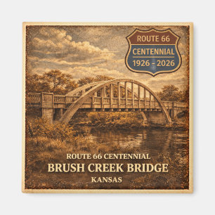 Imã Ponte Brush Creek Kansas Centennial Lembrança