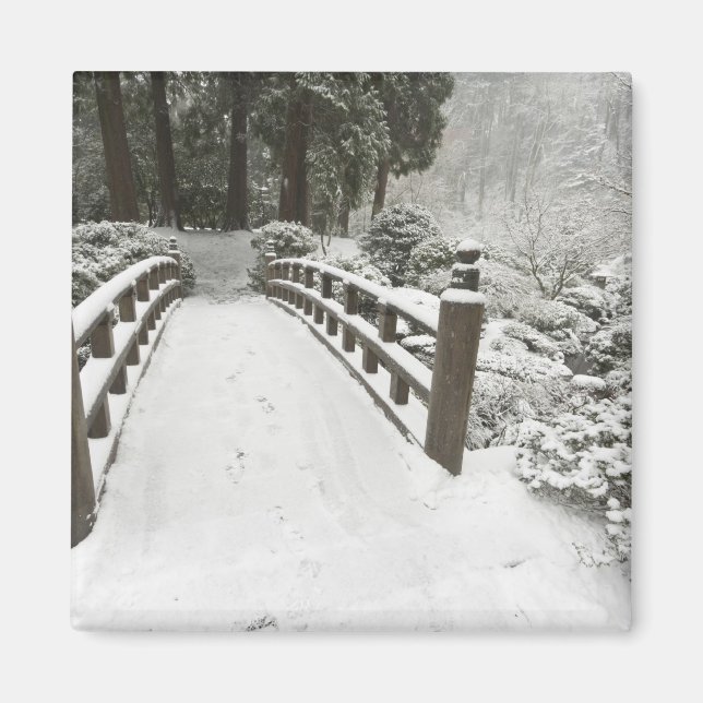 Imã Ponte da lua coberta de neve, Jardim Japonês (Frente)
