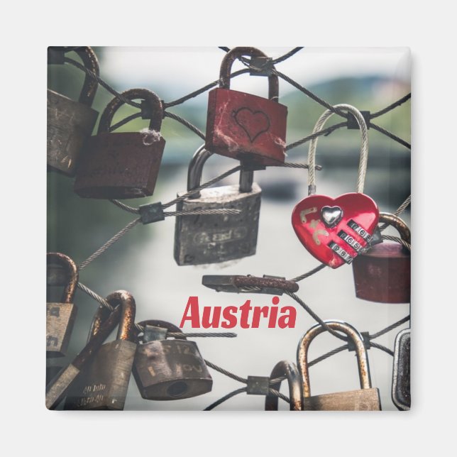 Imã Ponte de Blocos de Amor pela Áustria em Salzburgo (Frente)